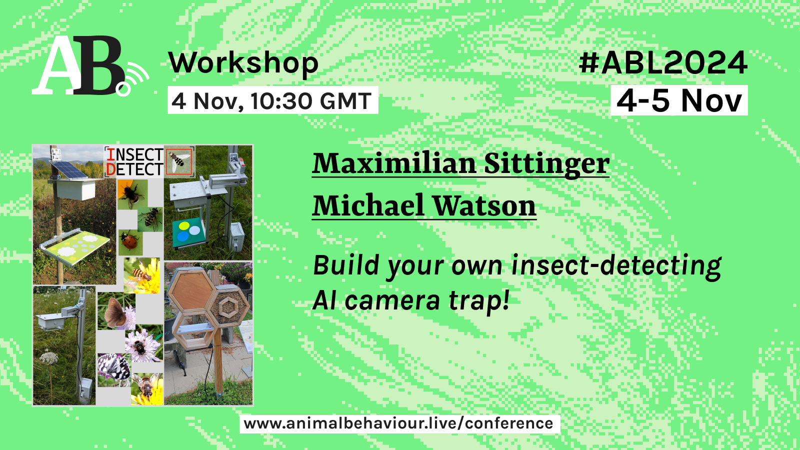 Build your own insect-detecting AI camera trap!Maximilian Sittinger (German Centre for Integrative Biodiversity Research) and Michael Watson (CEO, Bee friendly)